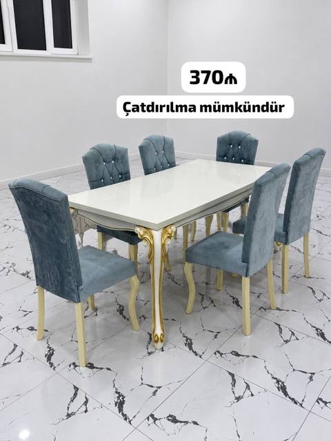Məhsul: Masa dəsti Tərkibi: - 1 ədəd düzbucaqlı yemək masası (açılan — Baku