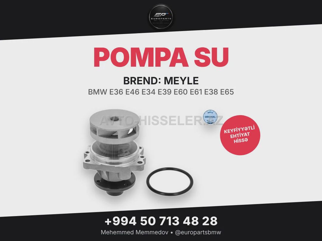 BMW E36/E46/E34 su pompası meyle 3130112001 — Ehtiyat hissələri, Bakı