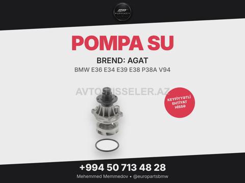 BMW E36/E34/E39 su pompası agat AWP-0079 — Баку