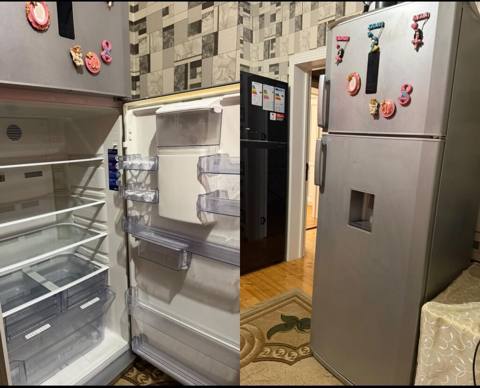 Beko soyuducu – No Frost sistemli. Üst hissədə dondurucu, aşağıda — Баку