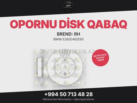 BMW E36/E46/E85 opornu disk qabaq rh 6324.10 — 59.64 ₼ · Bakı · Diskləri BMW E36/E46/E85 opornu disk qabaq rh 6324.10 — Bakı