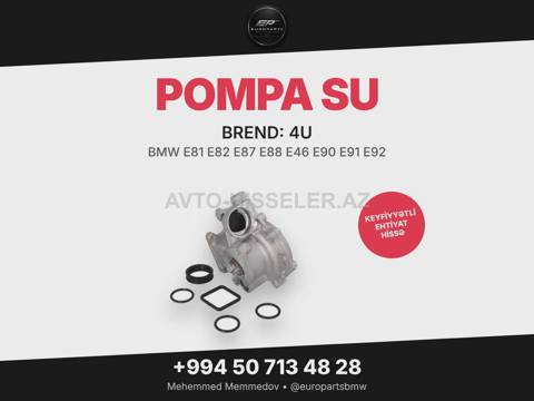 BMW E81/E82/E87 su pompası 4U .13628BW — Баку