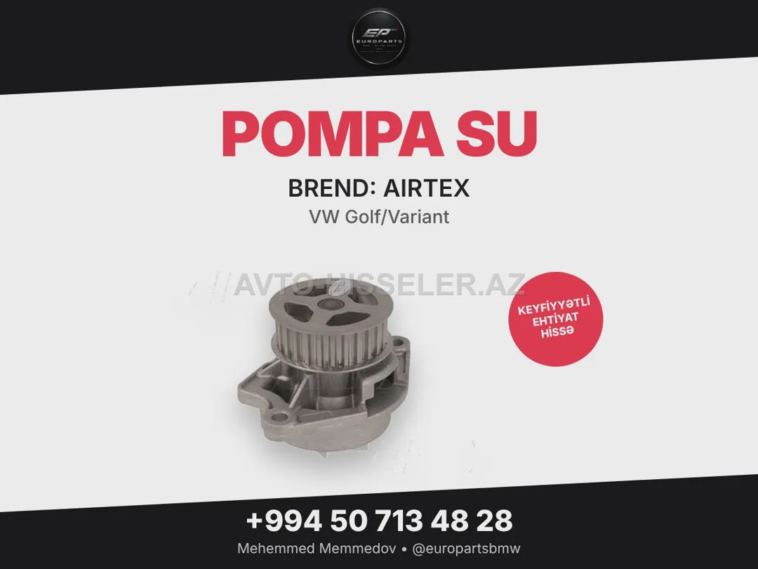 Vw audı su pompası aırtex 1990 — Ehtiyat hissələri, Bakı