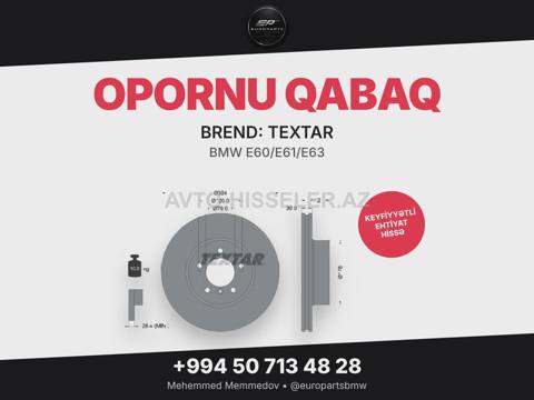BMW E60/E61/E63 opornu qabaq textar 92122605 — 143.38 ₼ · Baku · Əymə sistemi BMW E60/E61/E63 opornu qabaq textar 92122605 — Baku