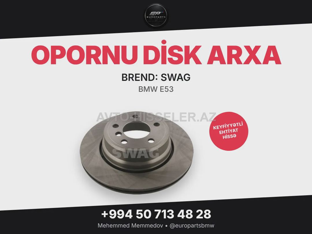 BMW E53 opornu disk arxa swag 20936216 — Diskləri, Bakı