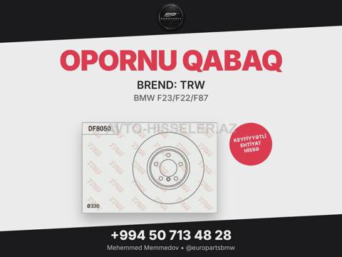 BMW F23/F22/F87 opornu qabaq trw DF8050 — 51.49 ₼ · Baku · Əymə sistemi BMW F23/F22/F87 opornu qabaq trw DF8050 — Baku
