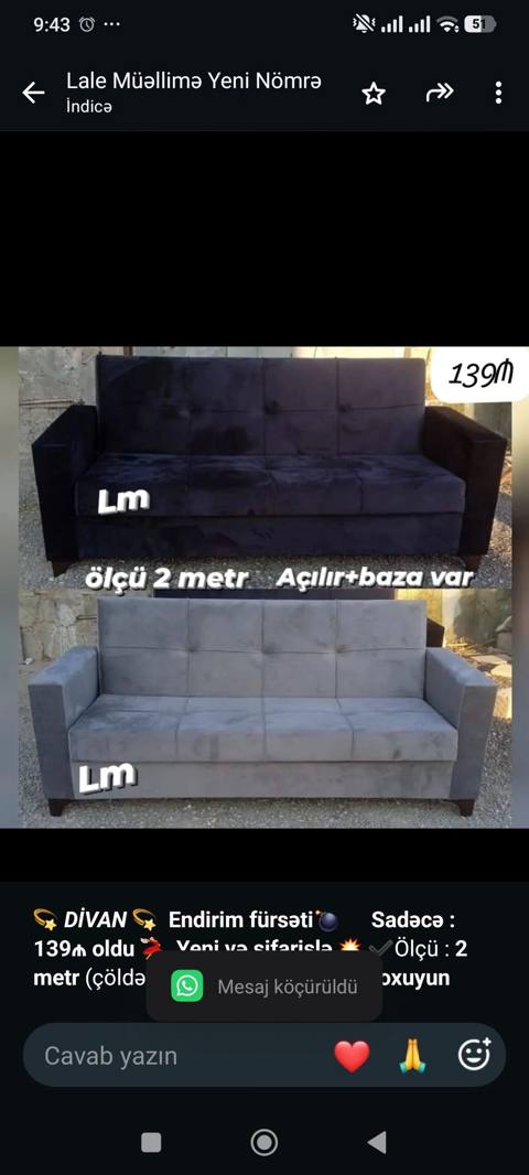 _*Divan*_ *Endirim fürsəti *Sadəcə 139₼ oldu* *Yeni — Bakı
