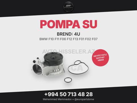 BMW F10/F11/F06 su pompası 4U .13642BW — 114.83 ₼ · Bakı · Ehtiyat hissələri BMW F10/F11/F06 su pompası 4U .13642BW — Bakı