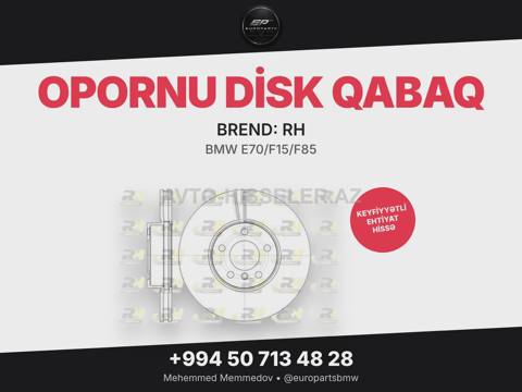 BMW E70/F15/F85 opornu disk qabaq rh 61307.10 — 110.23 ₼ · Bakı · Diskləri BMW E70/F15/F85 opornu disk qabaq rh 61307.10 — Bakı