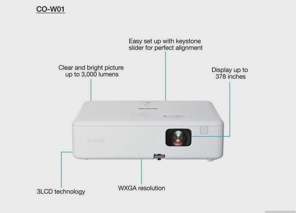 Proyektor Epson CO-W01 — TV və Video, Bakı (2)