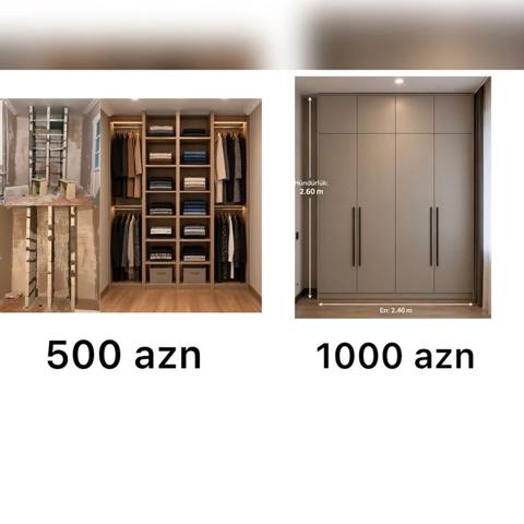 Düz dolab, Yataq otağı üçün, Qarderob, Açılan, Quraşdırıla bilən, 4 qapılı — Баку