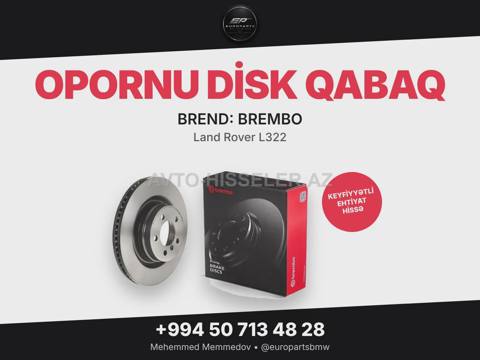 Land rover/range rover L322 opornu disk qabaq brembo 09.9374.21 — Baku