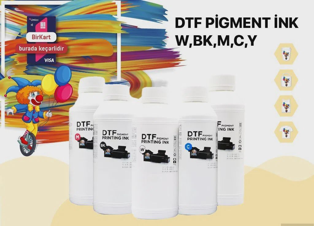 DTF boyası Yellow - Sarı 1 litr Yellow - Sarı — İstehlak malları və aksesuarlar, Bakı (2)
