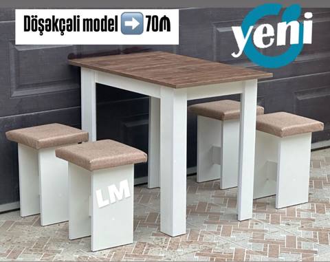 Yeni “Döşəkçəli model” mətbəx dəsti - Dəst tərkibi: 1 masa + 4 — Bakı
