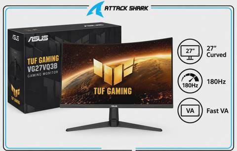 Monitor ASUS TUF Gaming VG27VQ3B 27" Fast VA 180Hz — Baku
