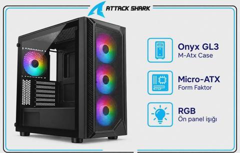 Kompüter korpusu Onyx GL3 m-ATX — Bakı