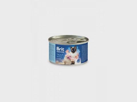 Brit Premium Cat by Nature konz Trout&Liver, alabalıq və qaraciyər ilə, 200 q — Zoo.az