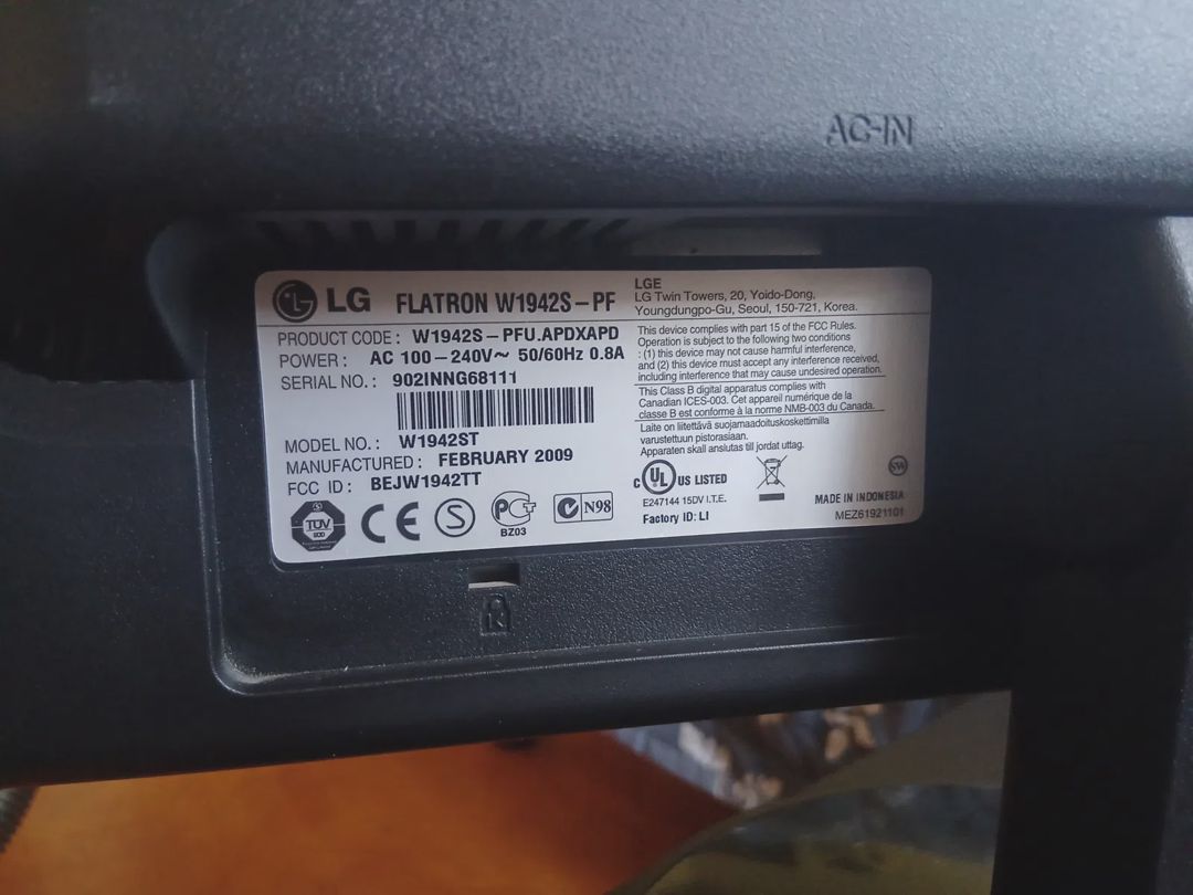 Monitor LG Flatron W1942S-PF 19 düym — Digər monitorlar (4)