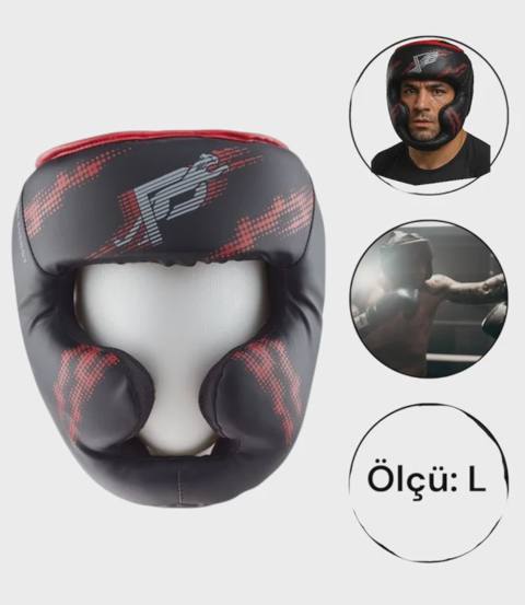 Qoruyucu dəbilqə WS1178, süni dəri, qara/qırmızı, ölçü L — Баку