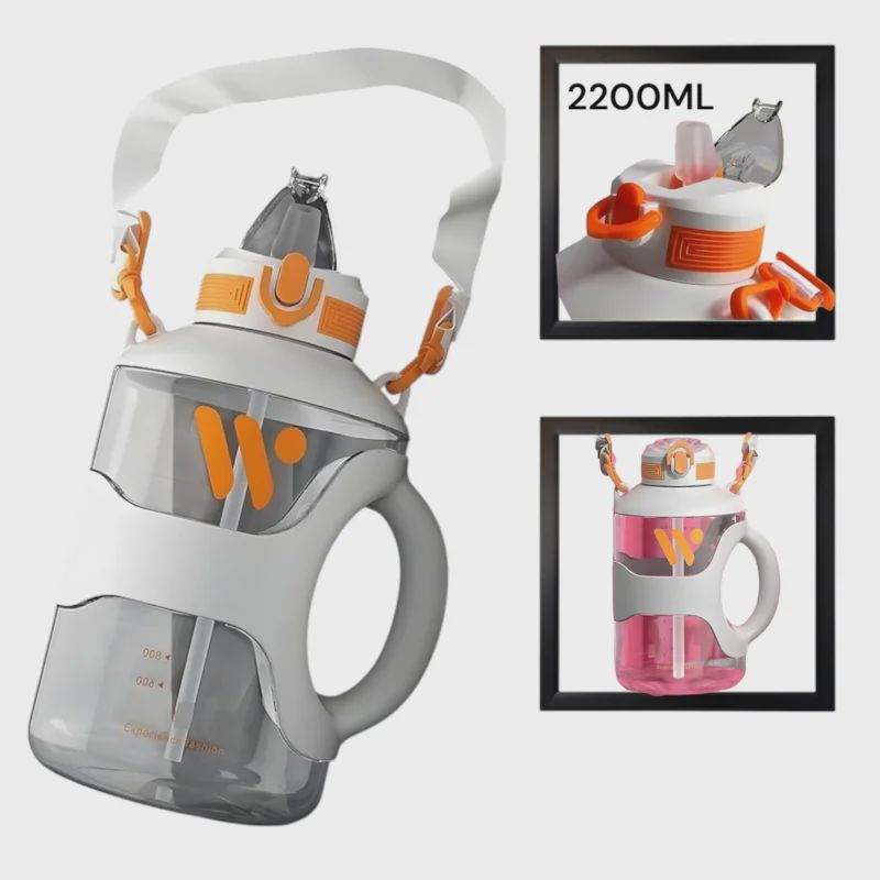 İdman su qabı WS1282, şəffaf, 2200 ml — Fitness və yoqa, Bakı (2)