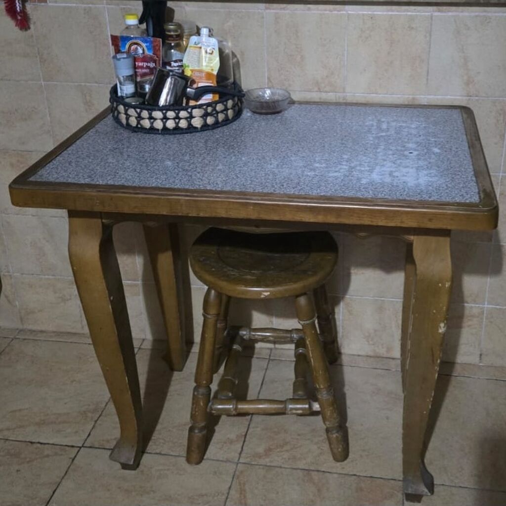 Mətbəx mebeli dəsti - Material: təbii ağacdan (açıq qəhvəyi rəngli — Mebel, Bakı