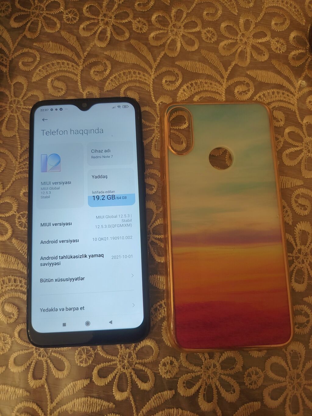 Redmi Note 7, 64 GB, rəng - Qara, Barmaq izi