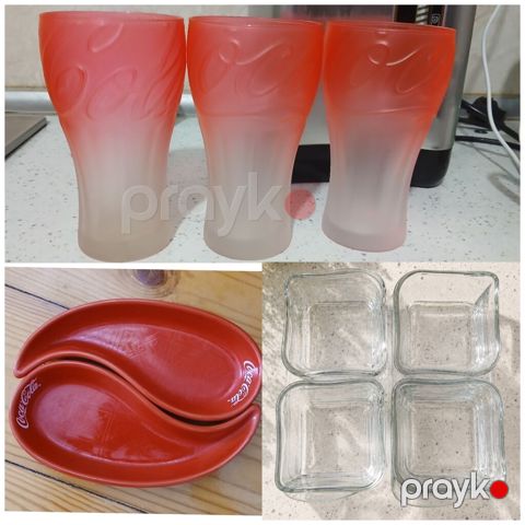 3 böyük bağlama qabı, 4 sousluq tabı, 2 çərazlıq