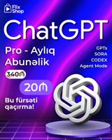 Süni İntellekt ChatGPT Pro abunəliyi — Proqram təminatı