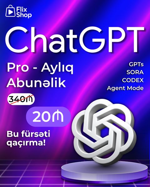 Süni İntellekt ChatGPT Pro abunəliyi — Bakı