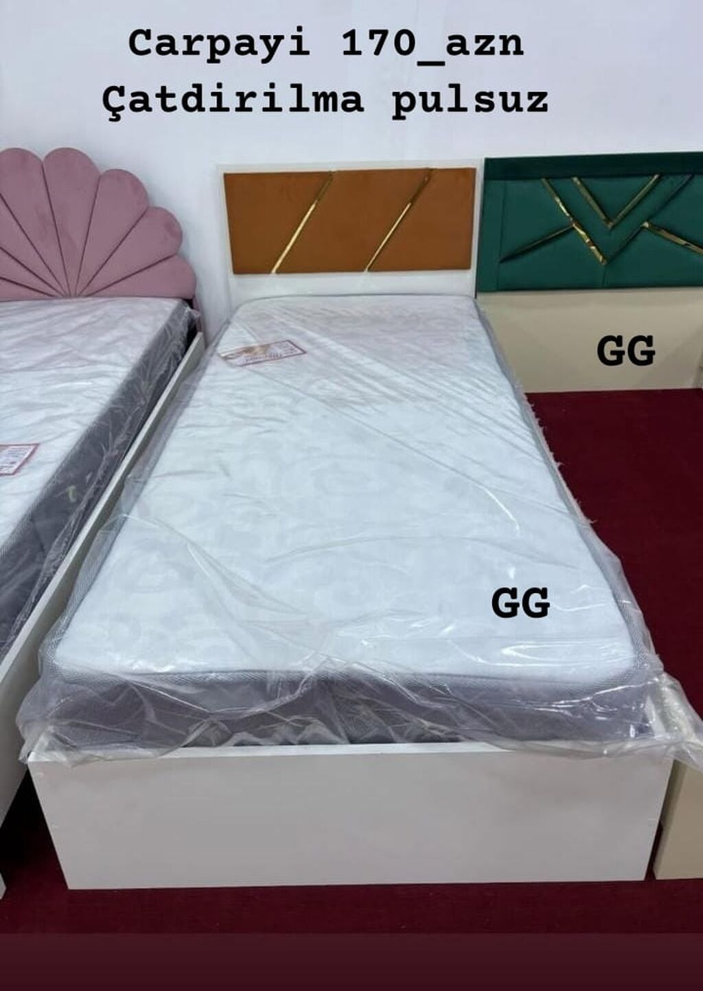 Tək nəfərlik yataq, 90×200 sm, matras hədiyyə — Yataqlar, Bakı