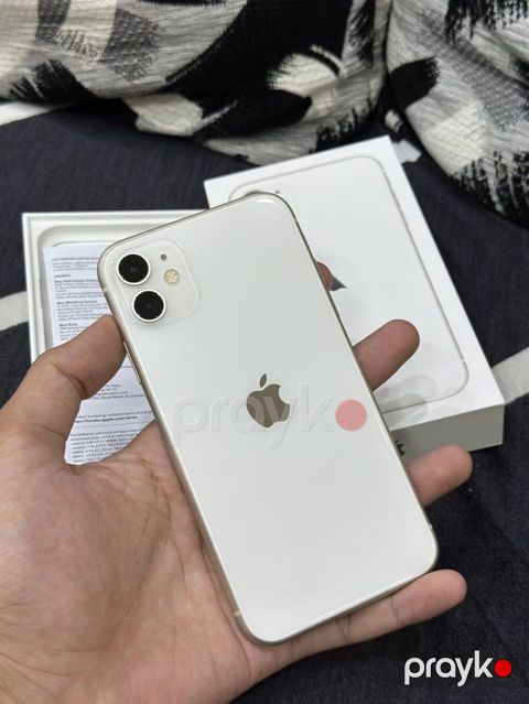 IPhone 11, 128 GB, Ağ, Zəmanət, Face ID, Sənədlərlə