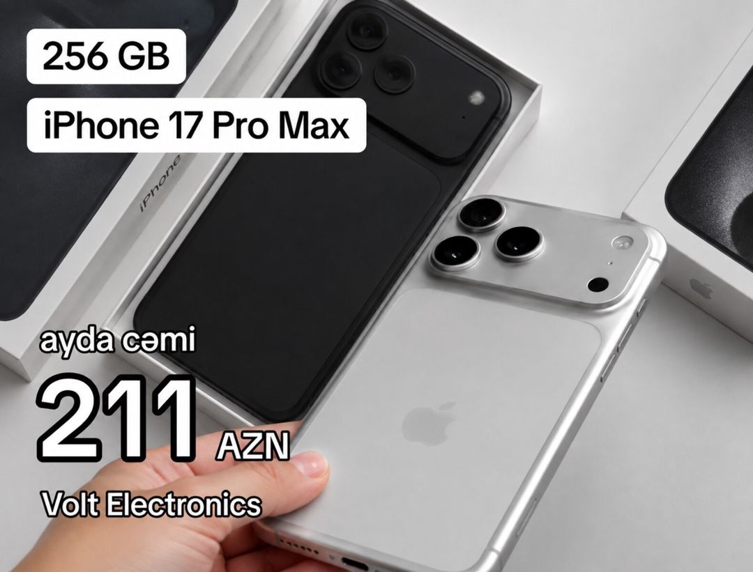 Apple iPhone 17 Pro Max Silver 256GB/12GB — Mallar, Bakı