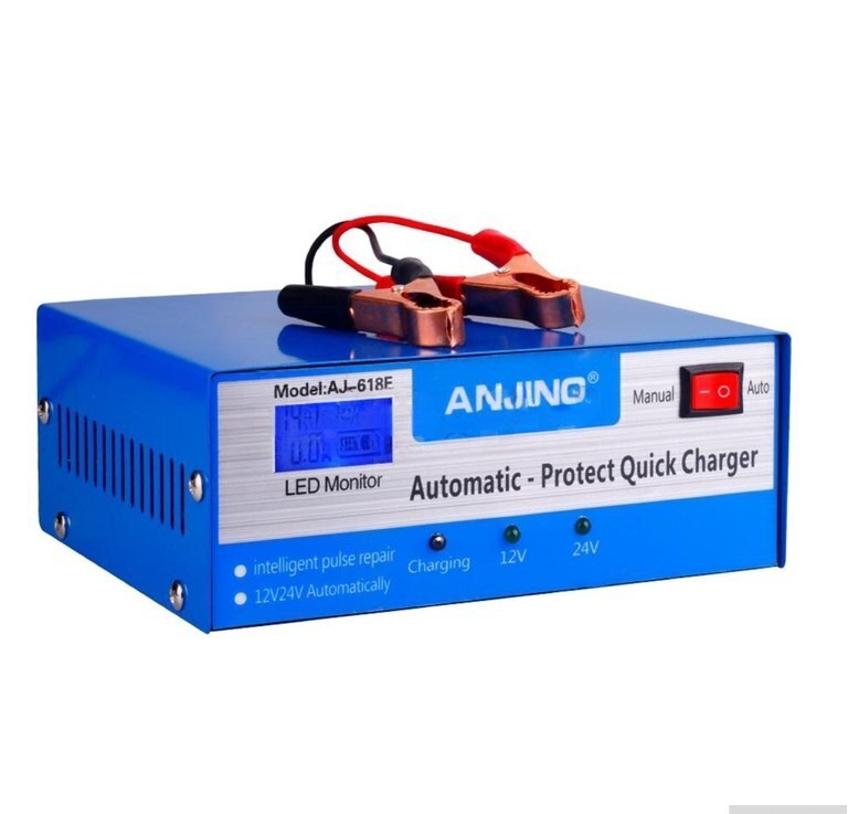 Anjing 618E 12V-24V Avtomobil Akkumulyator Şarj Cihazı — Авто