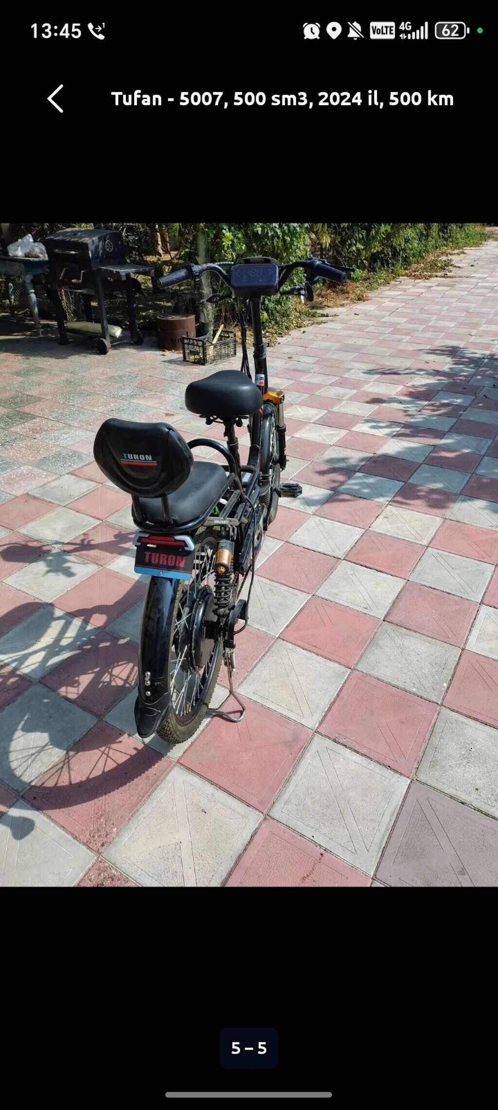 Tufan 5007 elektrik velosipedi – 2024 il, 500 sm3 qeyd olunub, 500 km
