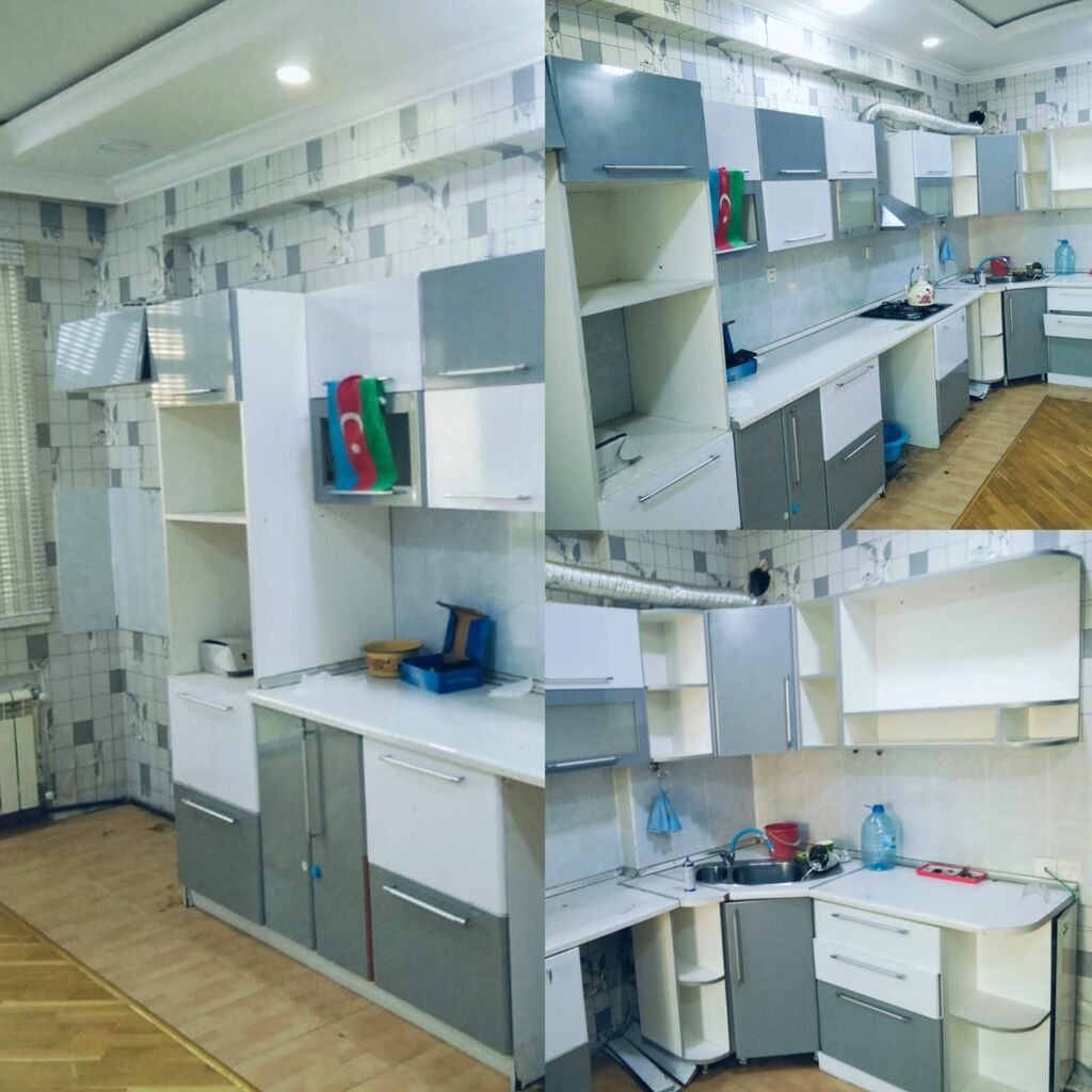 Mətbəx mebeli satılır 100₼. Ölçü 4/1.60. Üzərində moyka verilir.Ünvann — Mebel, Bakı