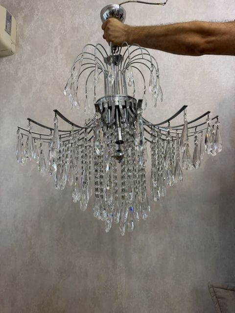 Çılçıraq, 10 və daha çox lampa, Xrustal — Bakı