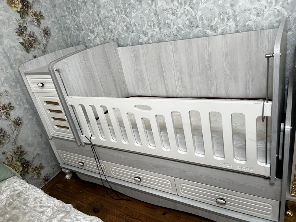 Uşaq çarpayısı – “Baby Mood” kombinə edilmiş model - Rəng: Açıq boz — Mebel, Xırdalan (4)