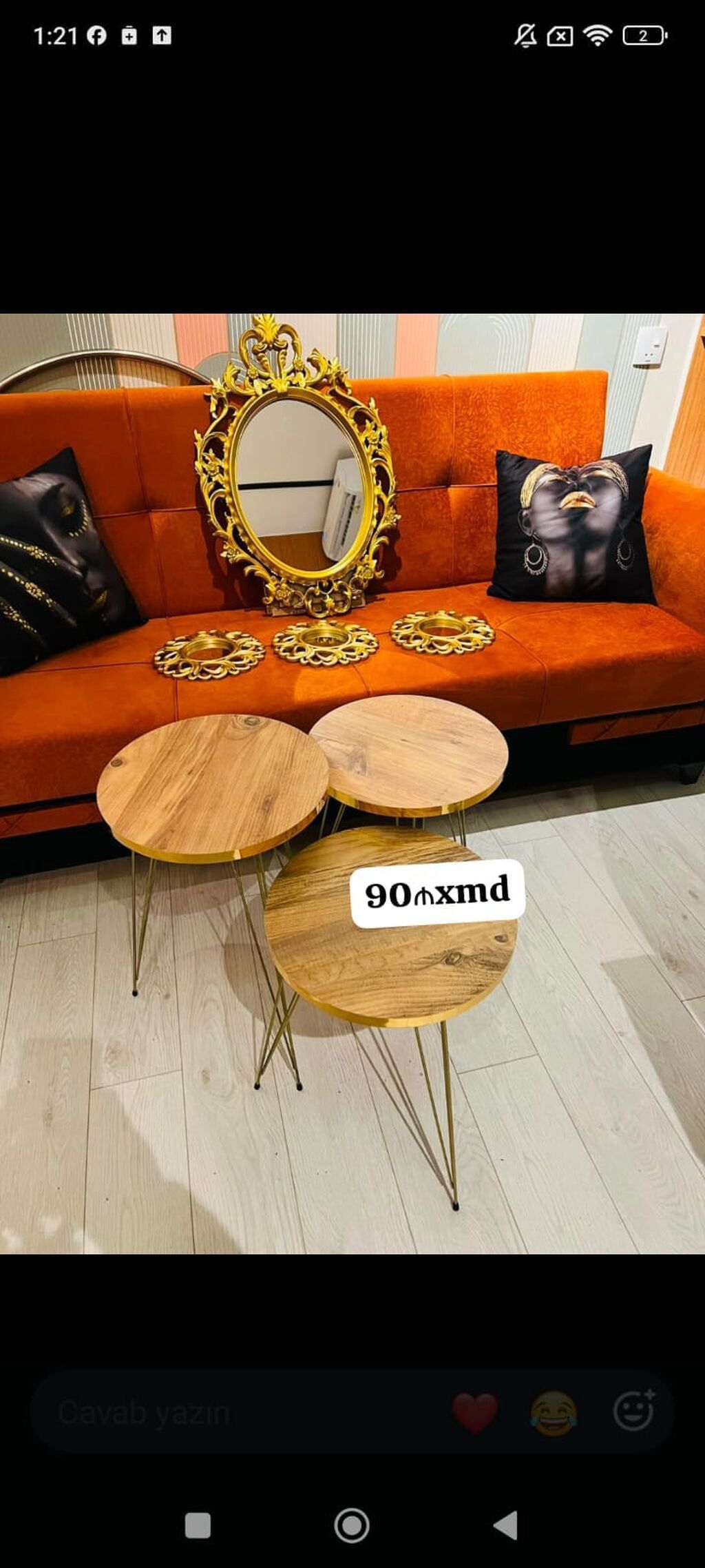 Yumru masa, Açılmayan, Təkərsiz, Taxta, Zəmanətsiz