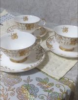 Çay dəsti, rəng - Ağ, Farfor, Geisha, 3 nəfərlik, Yaponiya — Goods