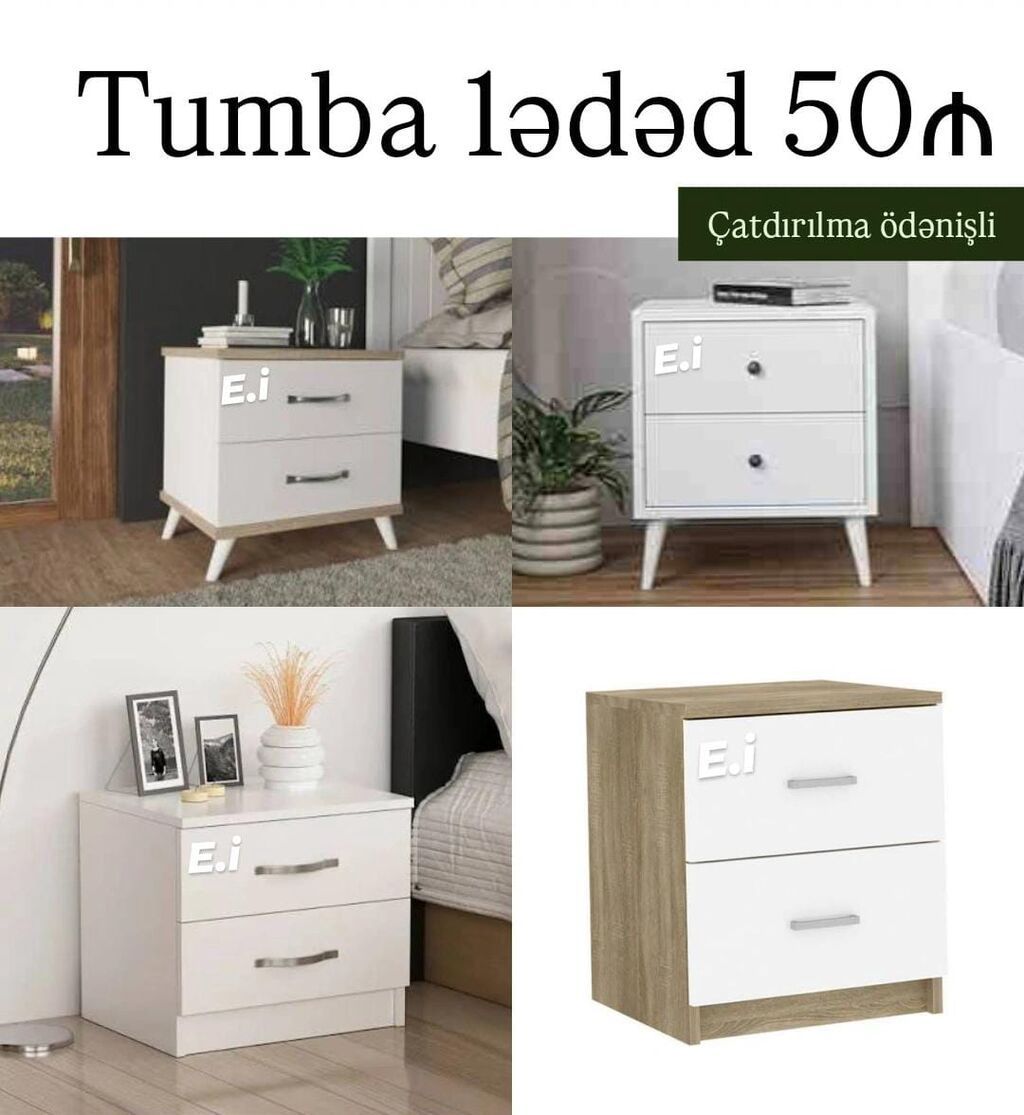 - Tumba – 1 ədəd: 50₼ - Çatdırılma ödənişli Məhsul təsviri: - Yataq — Mebel, Mehdiabad