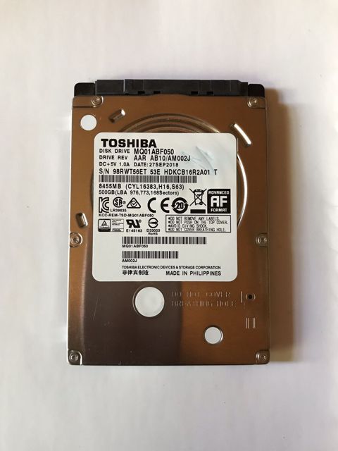 Toshiba 512GB Hard disk Yeni