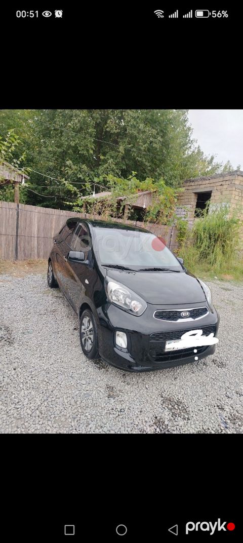 Kia Picanto, qara rəngli, 5 qapılı hetçbek. Texniki xüsusiyyətlər və