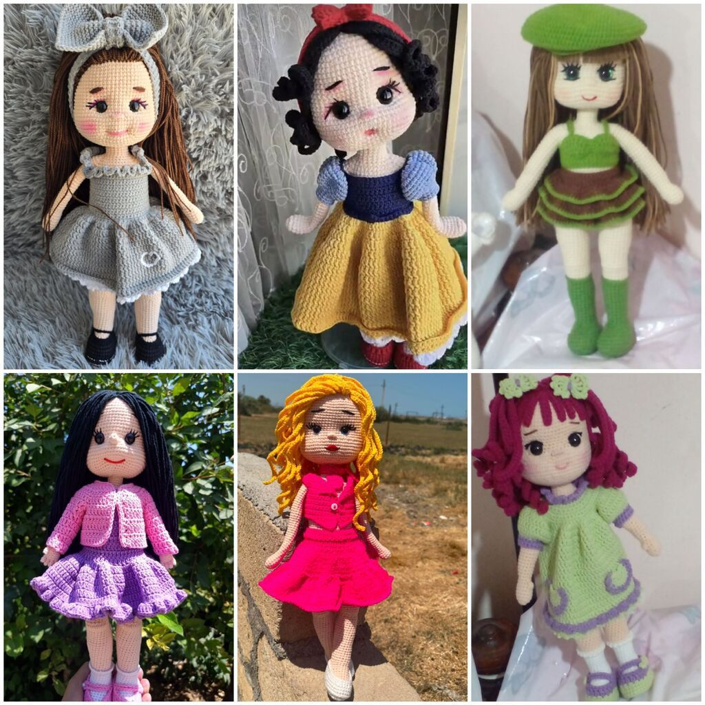 Əl işi toxunma (amigurumi) kuklalar - Material: yüksək keyfiyyətli — Bakı