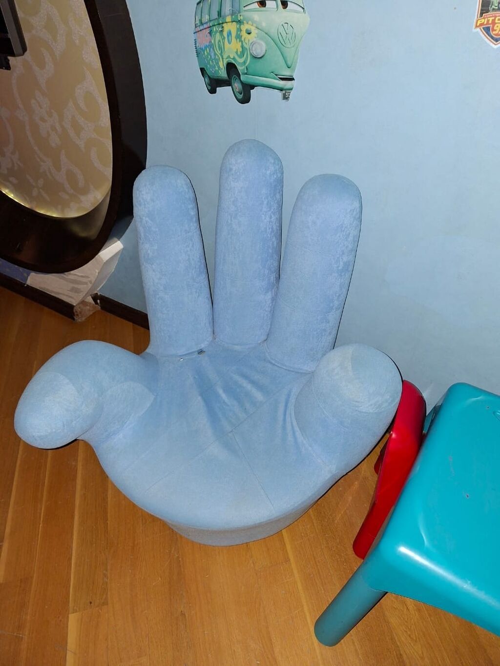 Uşaq otağı üçün "Yarış" temalı mebel dəsti — çarpayı, şkaf, rəflər — Uşaq otağı, Bakı (5)