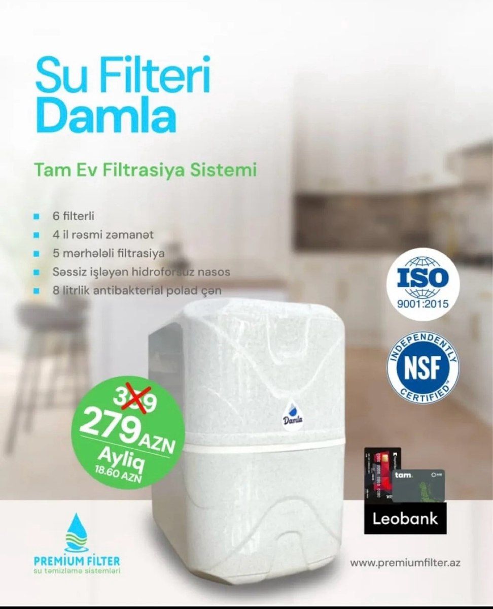 Damla su filteri — Mallar, Bakı