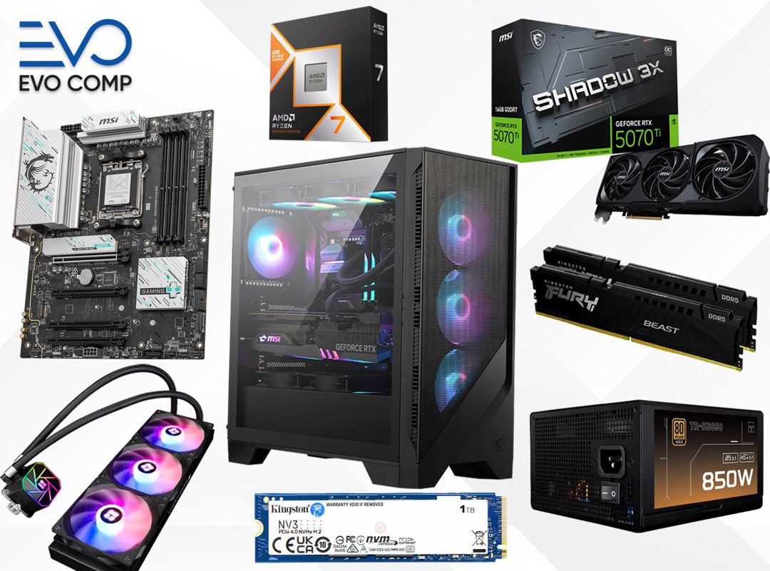 Oyun kompüteri Evo MagmaCore RTX 5070Ti | Ryzen 7 9700X | 32GB | 1TB — Masaüstü kompüterlər, Bakı