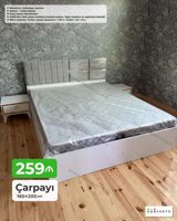 Çarpayı – 160×200 sm - Model: mexanizmsiz, bazasız - Komplekt: 1 ədəd — Mebel