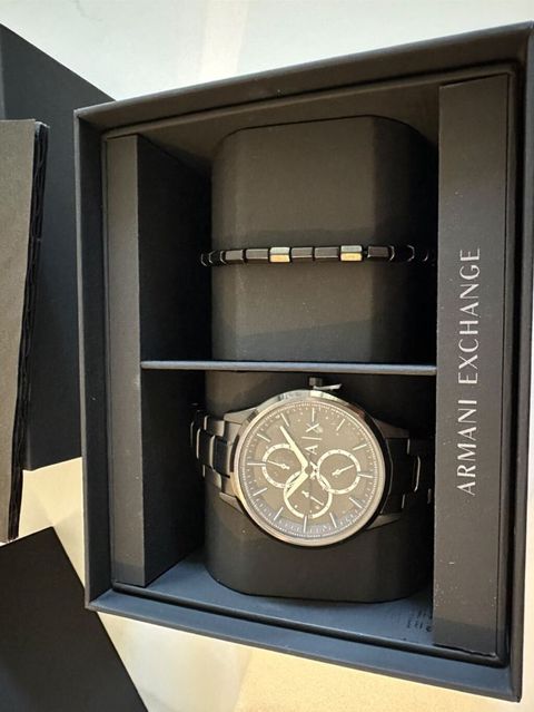 Armani Exchange (A|X) kişi saatı və bilərzik seti – model AXT545SET — Bakı