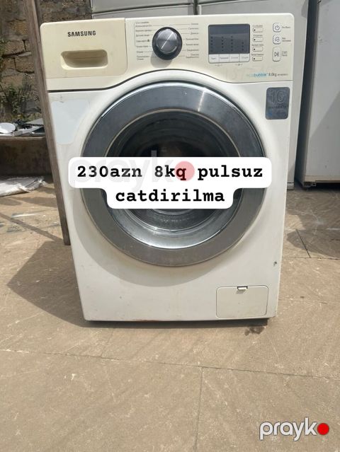 Samsung önyükləməli paltaryuyan maşın - Yük tutumu: 8 kq -