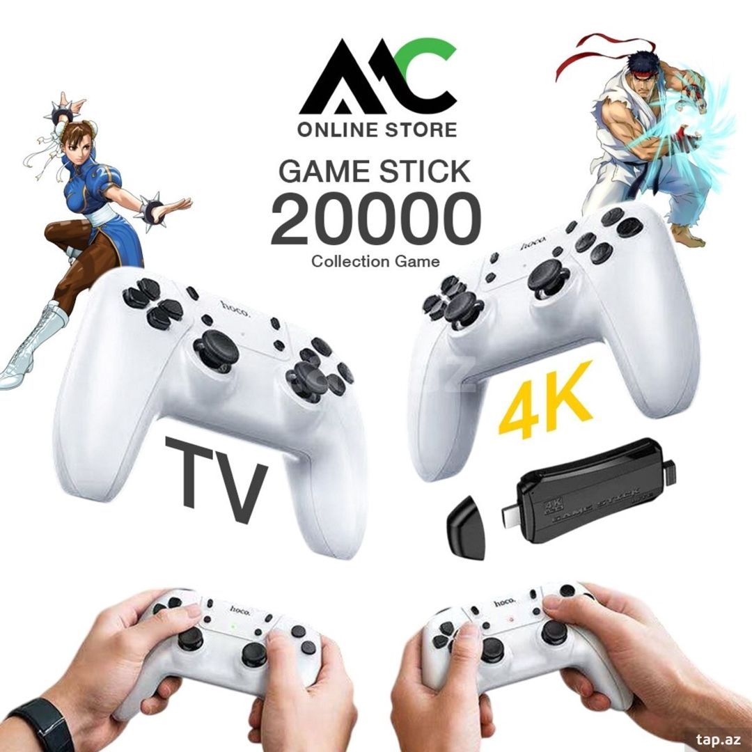 Retro oyun konsolu 2 jostikli Game stick — Elektronika, Bakı